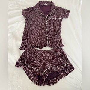 Eberjey Purple Polka Dot Pajama Set